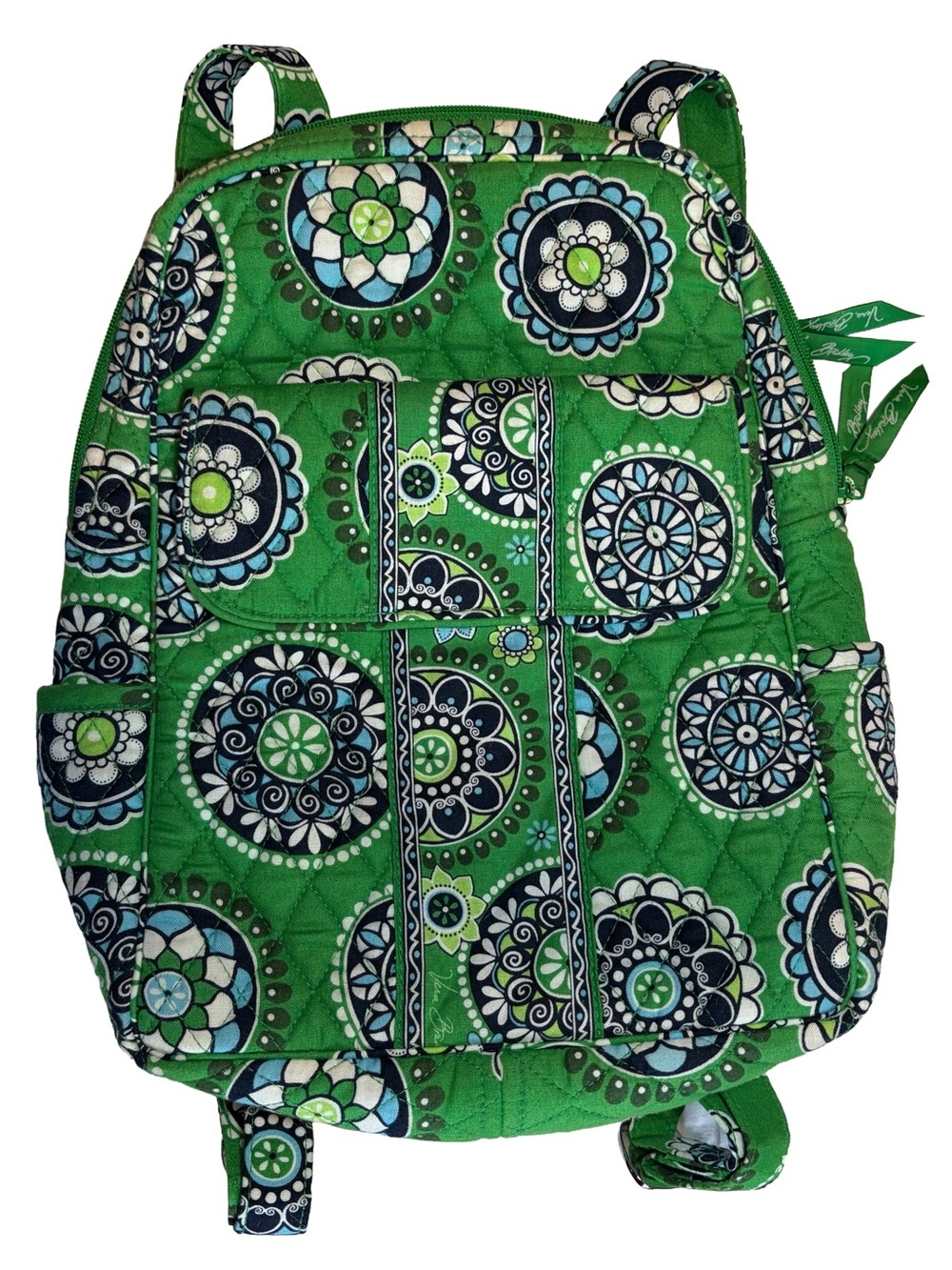 EUC Vera Bradley Cupcakes Green Mini Backpack Purse Floral Retired
